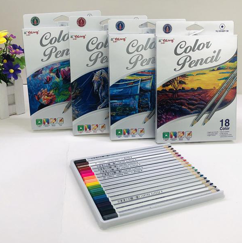 YALONG 12-color soft poplar softening children's color pencil